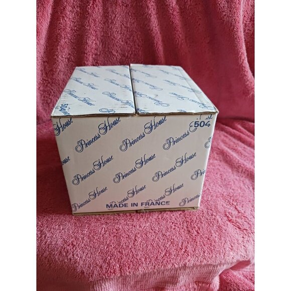 Princess House Etched Glass Mugs With Handles 6"Tall Floral design Set Of 4 - Picture 8 of 8